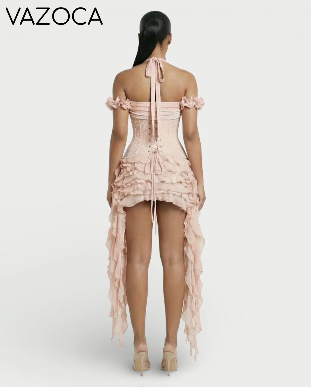 Ruffled Corset Dress Set