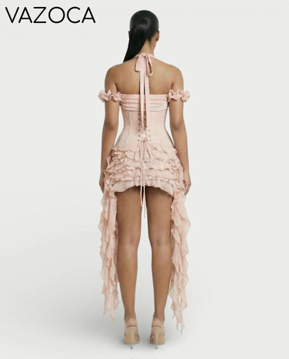 Ruffled Corset Dress Set