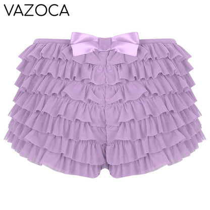 Low Rise Ruffles Tiered Short