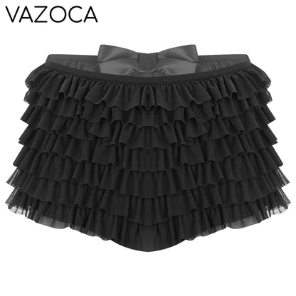 Low Rise Ruffles Tiered Short