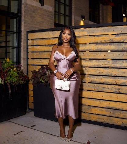 Ronda Silk Midi Dress