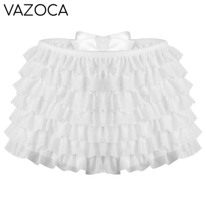 Low Rise Ruffles Tiered Short