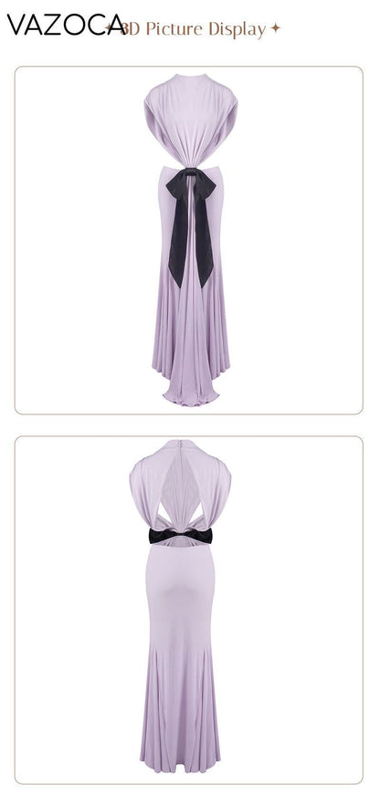 Bowknot Mermaid Maxi Dress