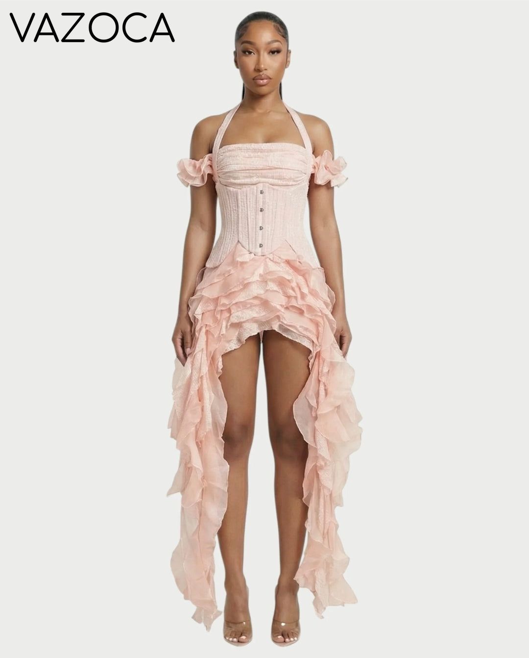 Ruffled Corset Dress Set
