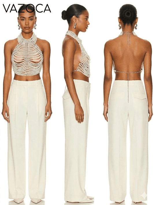 Pearl Beaded Elegant Top