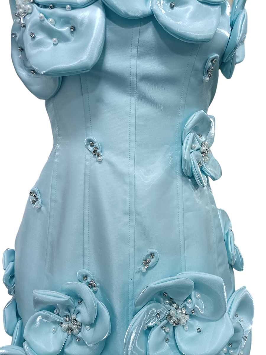 Tena 3D Flower Mini Dress