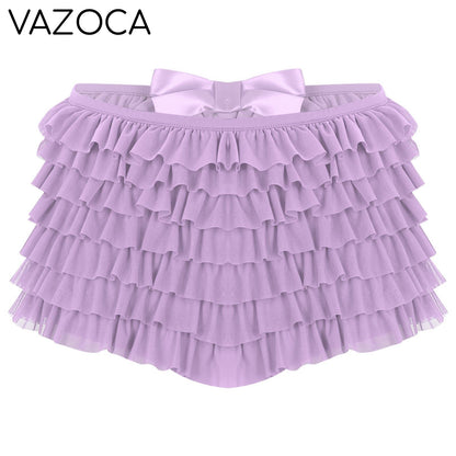 Low Rise Ruffles Tiered Short