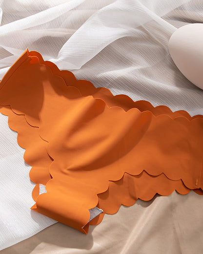 Ice Silk High Elastic Seamless Underwear Woman Orange