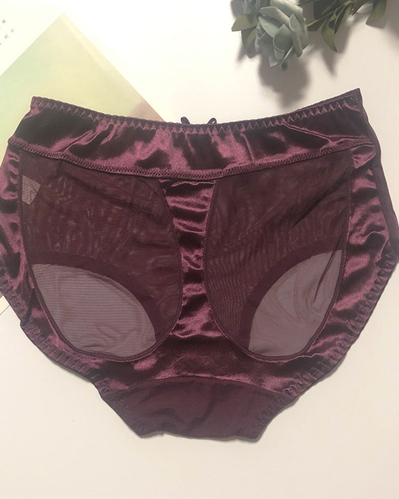 Sexy Butt-Lifting Mesh Panties Purple One Size